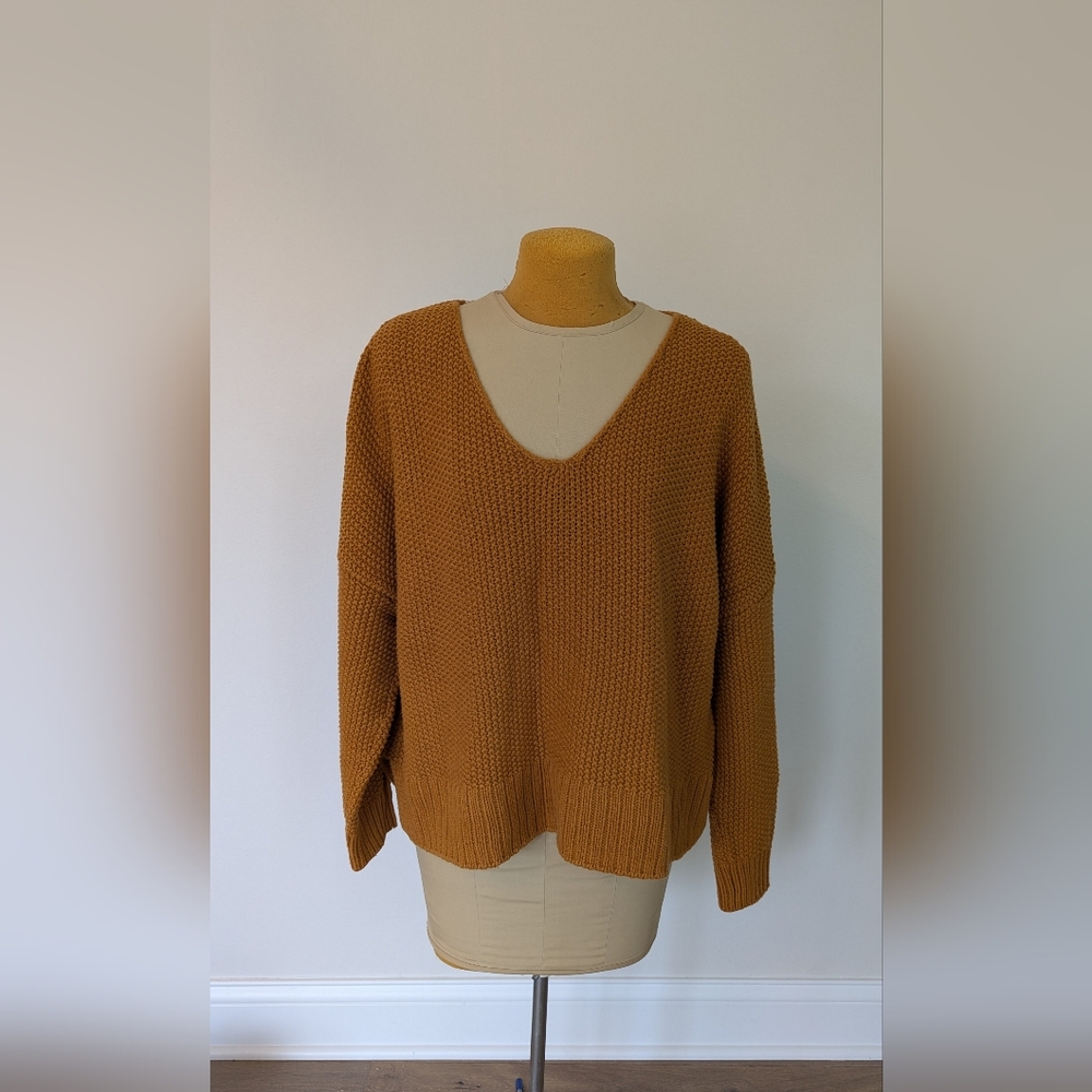 Lucky Brand Chunky Knit V neck Sweater